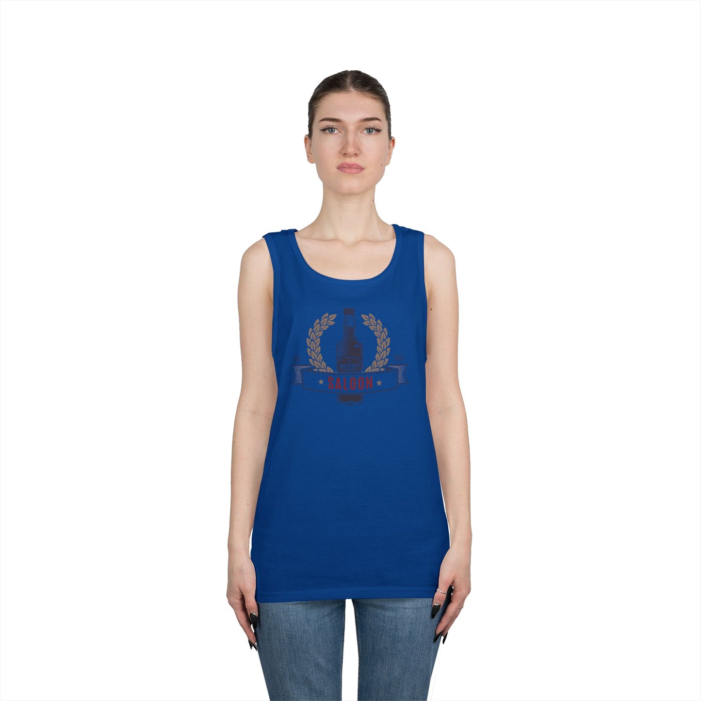 Unisex Heavy Cotton Tank Top - Saloon - Whiskey