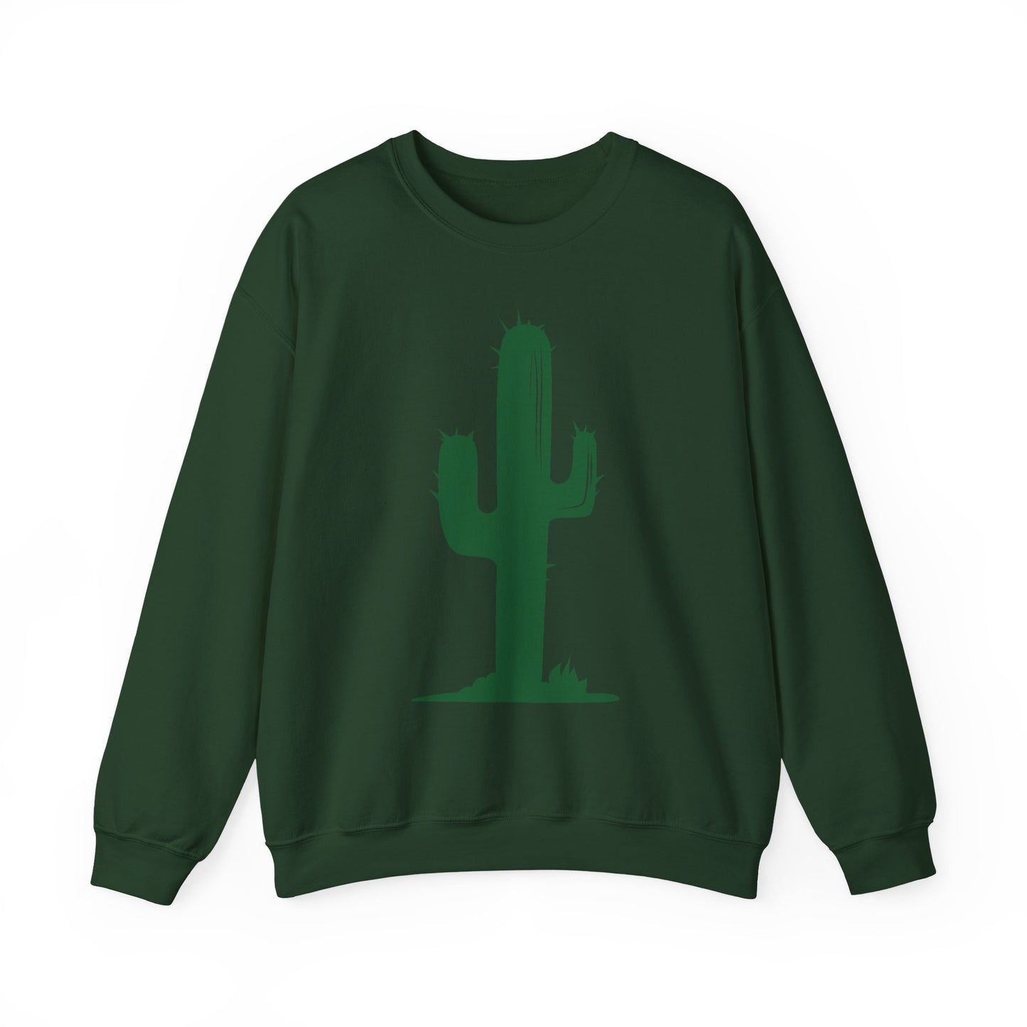 Crewneck Sweatshirt - Green Western Cactus X 300