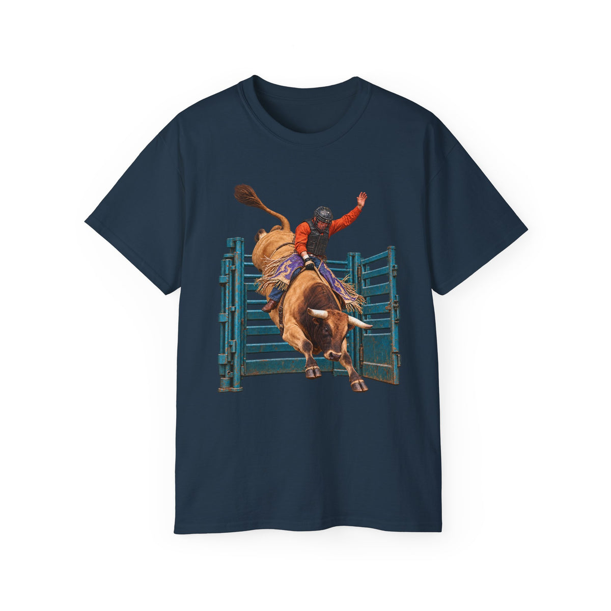 Unisex Ultra Cotton Tee - Cowboys - Bull Rider - Out of the Chute - without Text - 3D Transparent