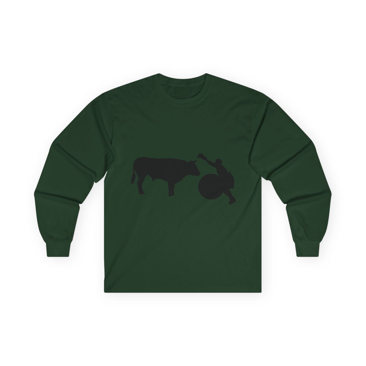 Unisex Ultra Cotton Long Sleeve Tee - Clown and Bull - Silhouette - V2