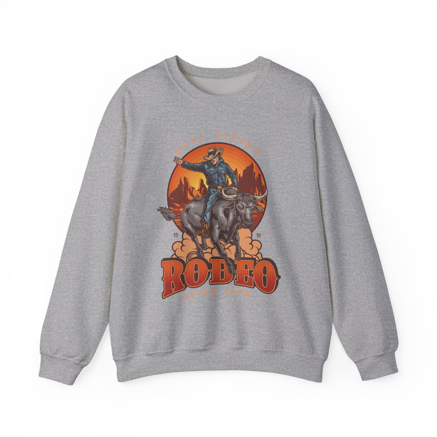 Crewneck Sweatshirt - Bull Riding - Rodeo Super Show