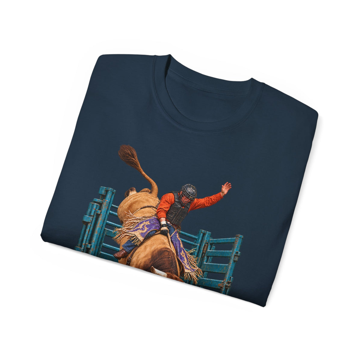 Unisex Ultra Cotton Tee - Cowboys - Bull Rider - Out of the Chute - without Text - 3D Transparent