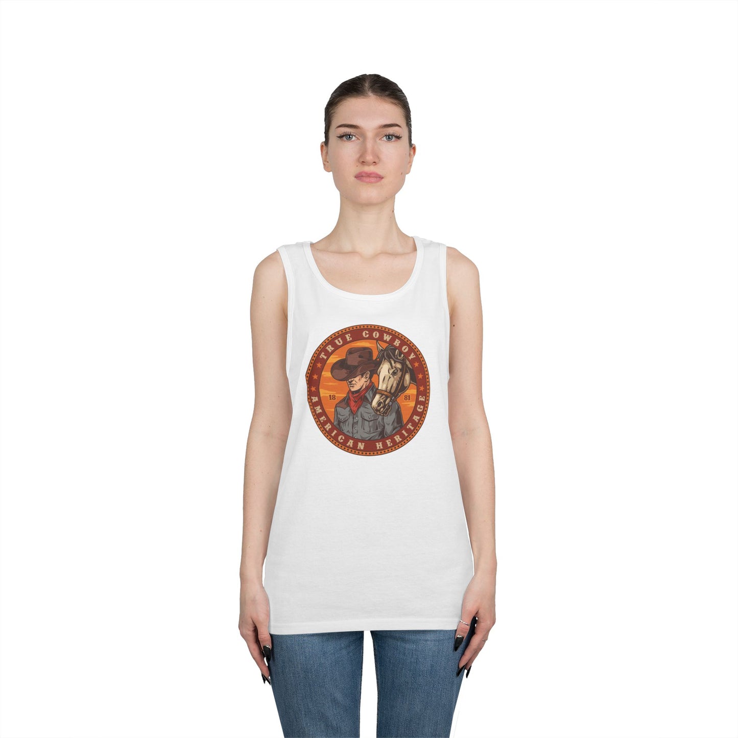 Unisex Heavy Cotton Tank Top - True Cowboy - American Heritage