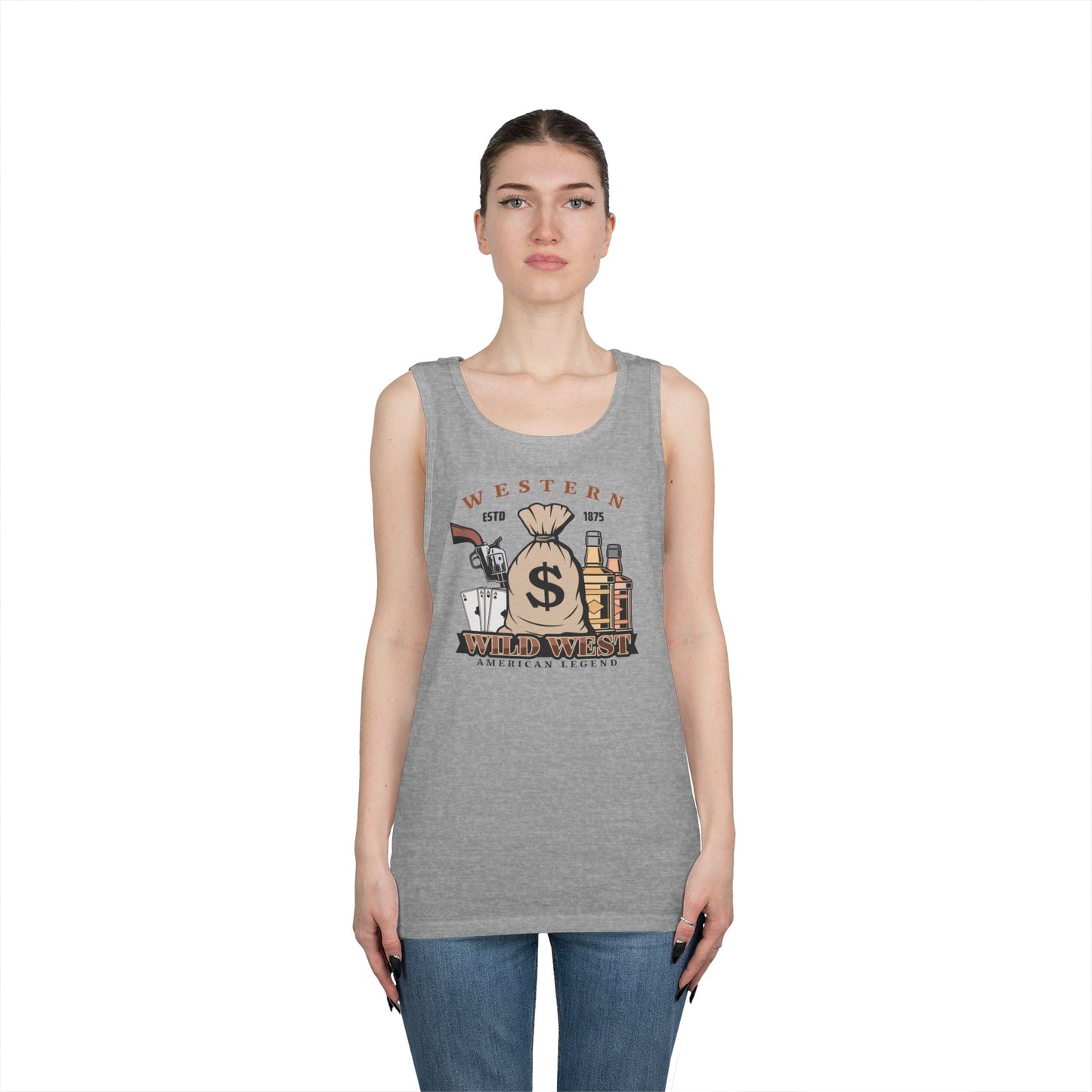 Unisex Heavy Cotton Tank Top - Western - Wild West - American Legend