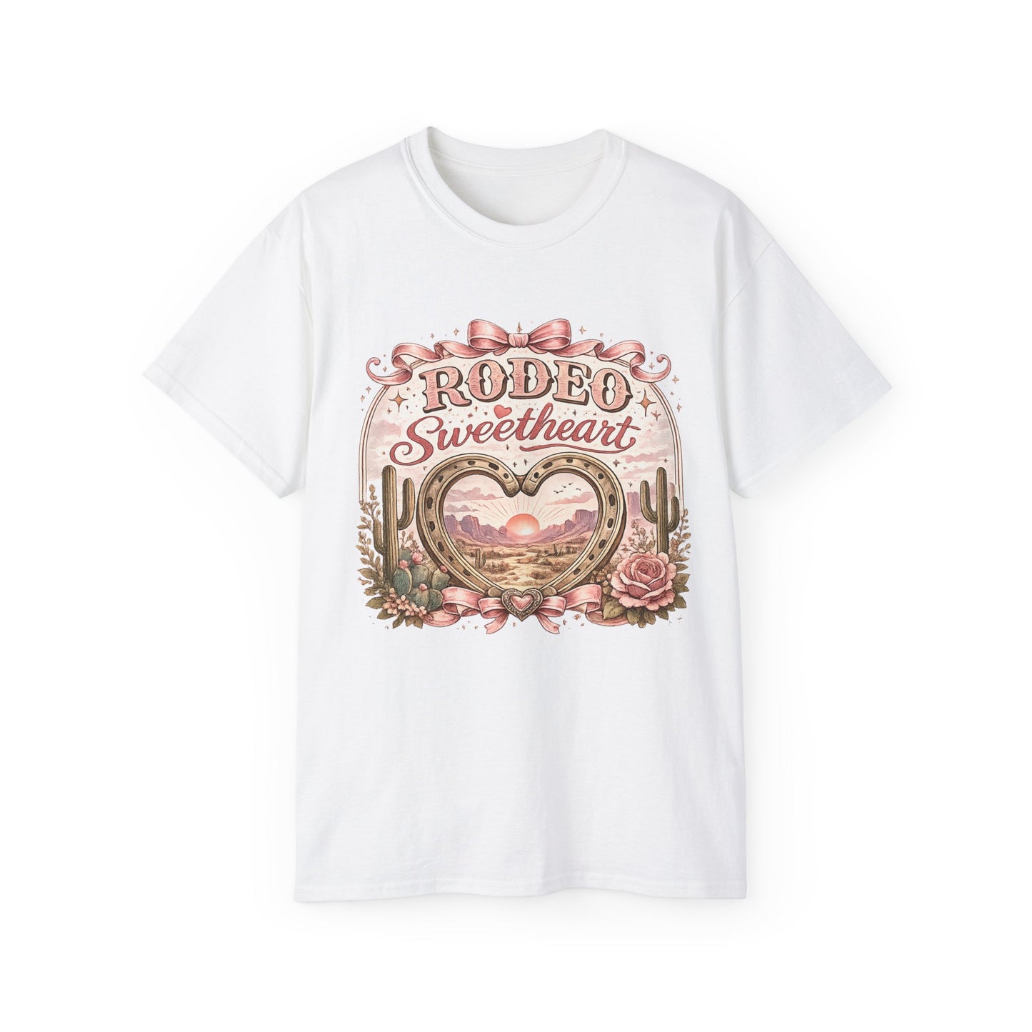 T-Shirt - Rodeo sweetheart with desert blooms