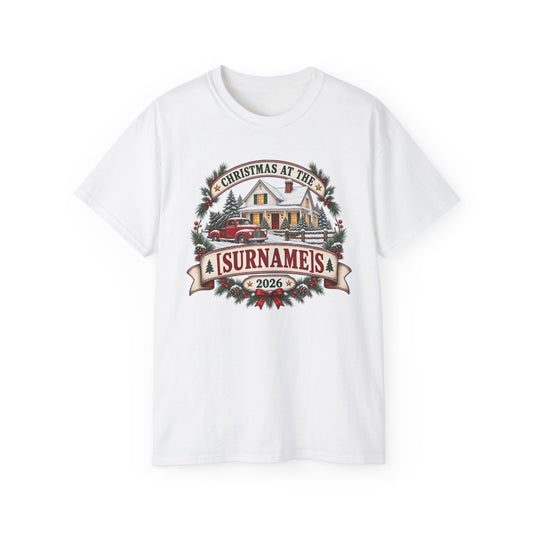 Unisex Ultra Cotton Tee - Vintage farmhouse Christmas 2026 - Free Customization