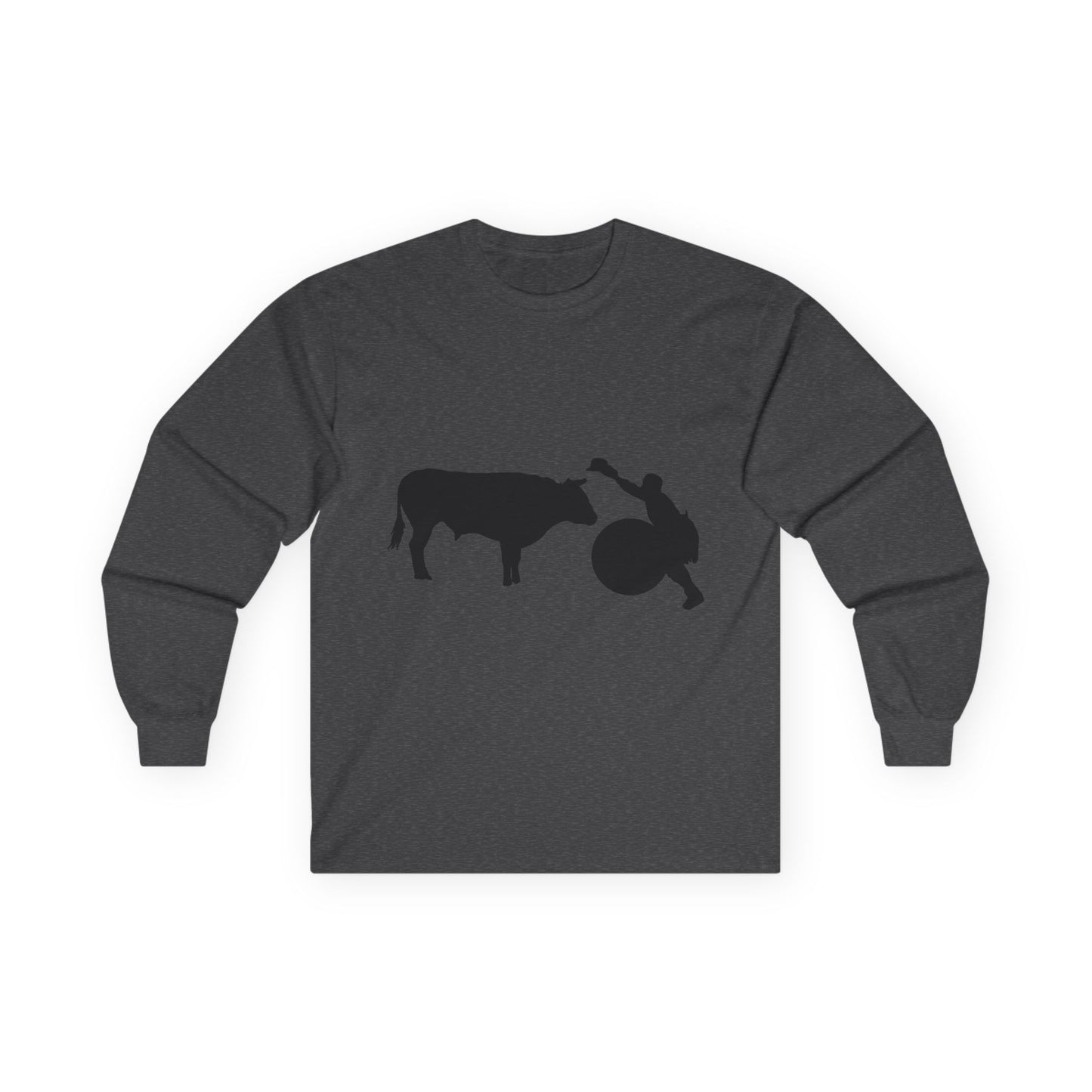 Unisex Ultra Cotton Long Sleeve Tee - Clown and Bull - Silhouette - V2