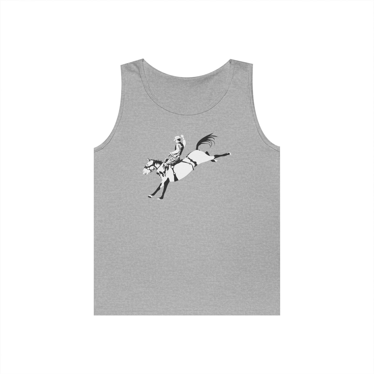 Unisex Heavy Cotton Tank Top - Cowboy - Bronco Buster - BW