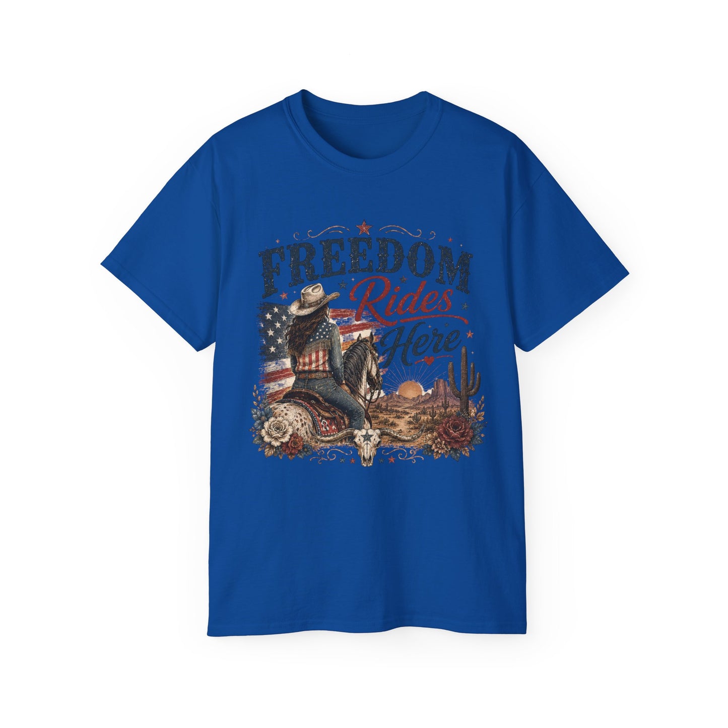 T-Shirt - Freedom Rides Here