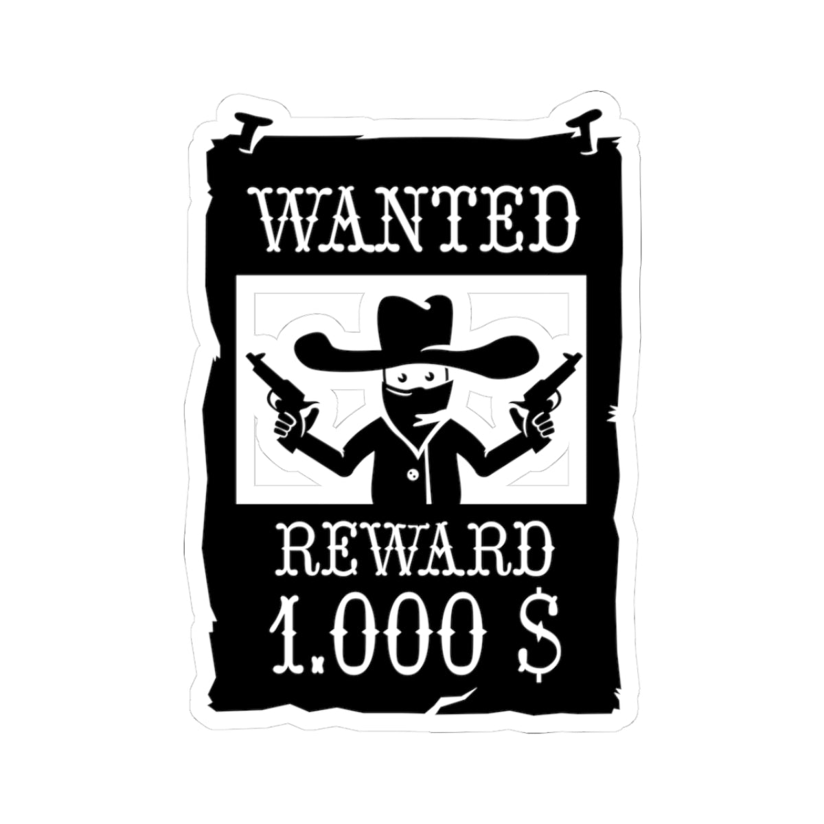 Kiss-Cut Stickers - Wanted Poster X 300