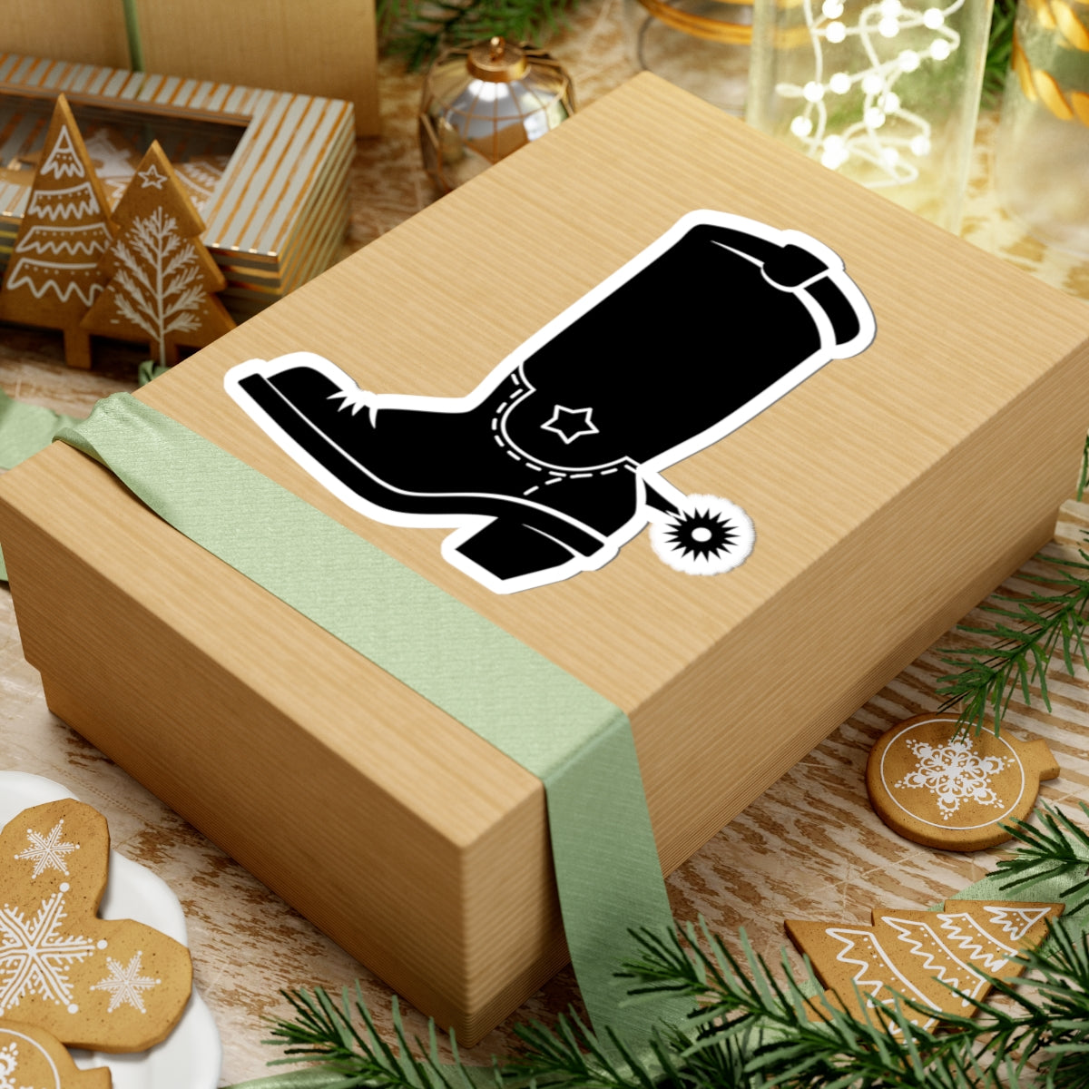 Kiss-Cut Stickers - Western Boot with Spur X 300