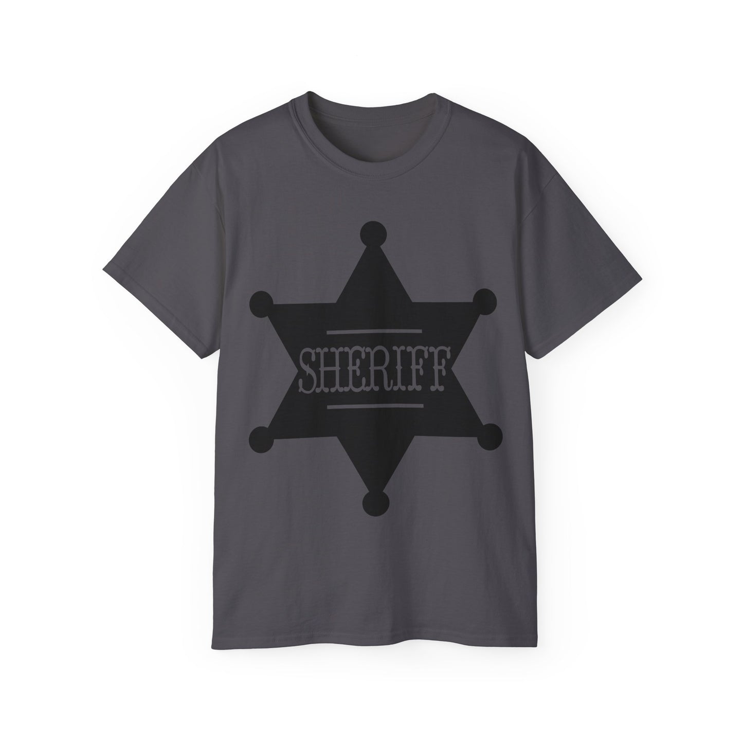Unisex Ultra Cotton Tee - Sheriff Badge w Txt Sheriff X 300