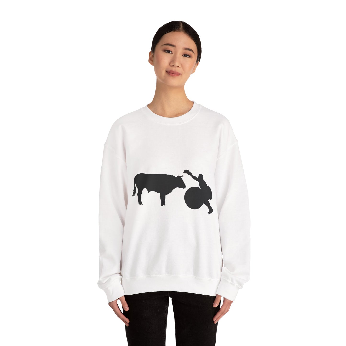 Crewneck Sweatshirt - Clown and Bull - Silhouette - V2