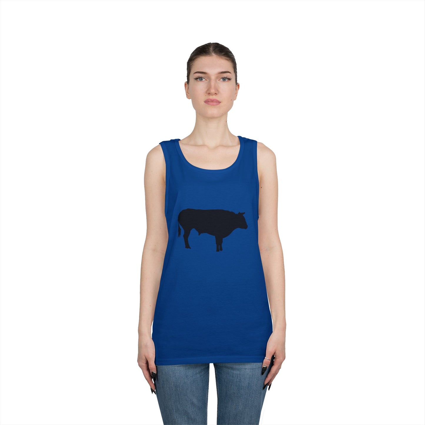 Unisex Heavy Cotton Tank Top - Bull - Silhouette