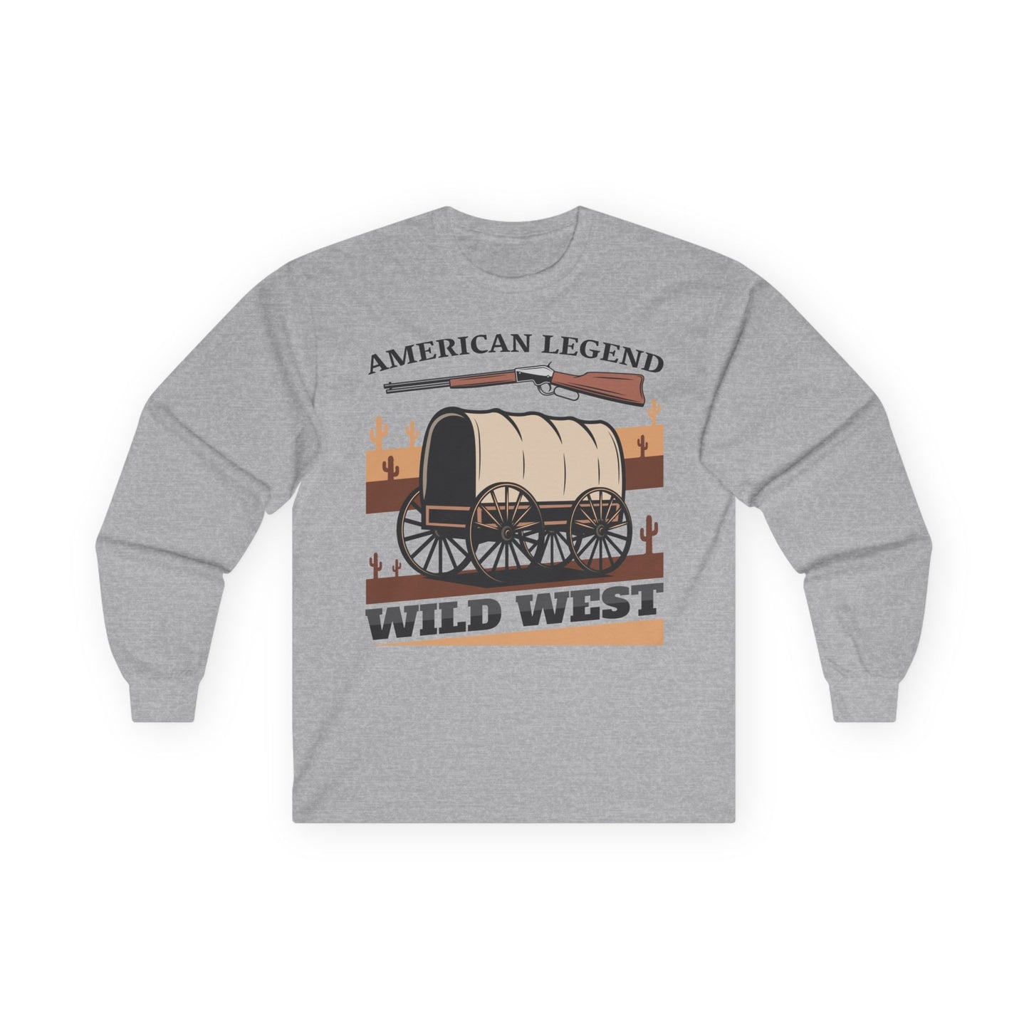 Unisex Ultra Cotton Long Sleeve Tee - American Legend - Wild West