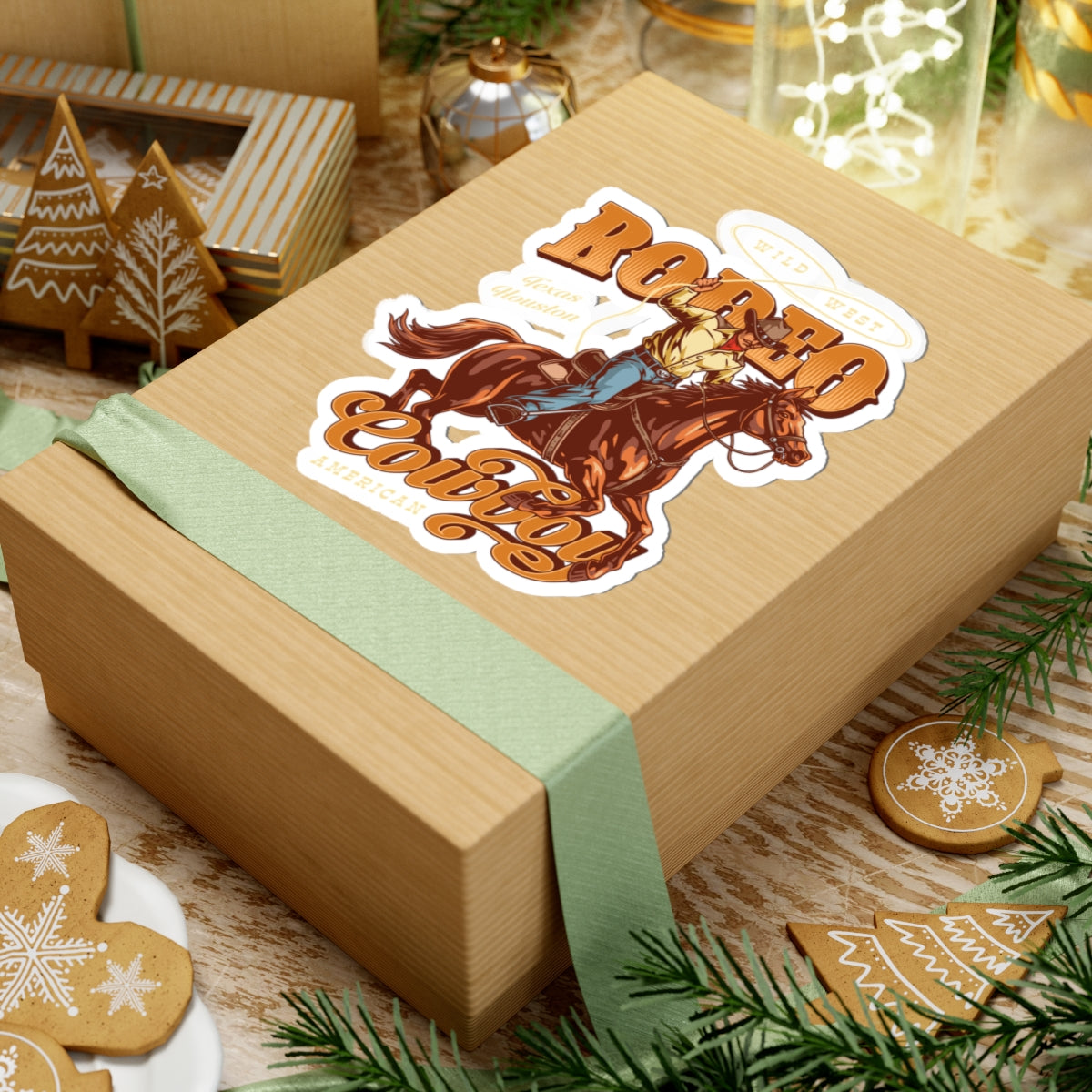 Kiss-Cut Stickers - Wild West - Houston, Texas - American Rodeo Cowboy