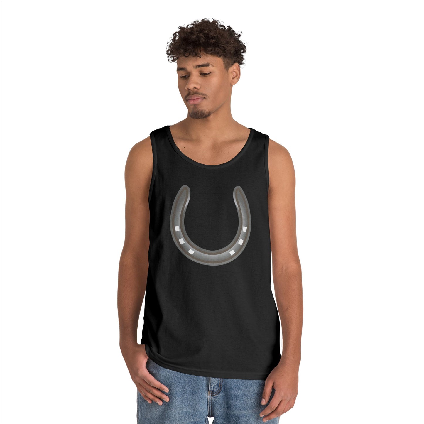 Unisex Heavy Cotton Tank Top - Rodeo - Horseshoe