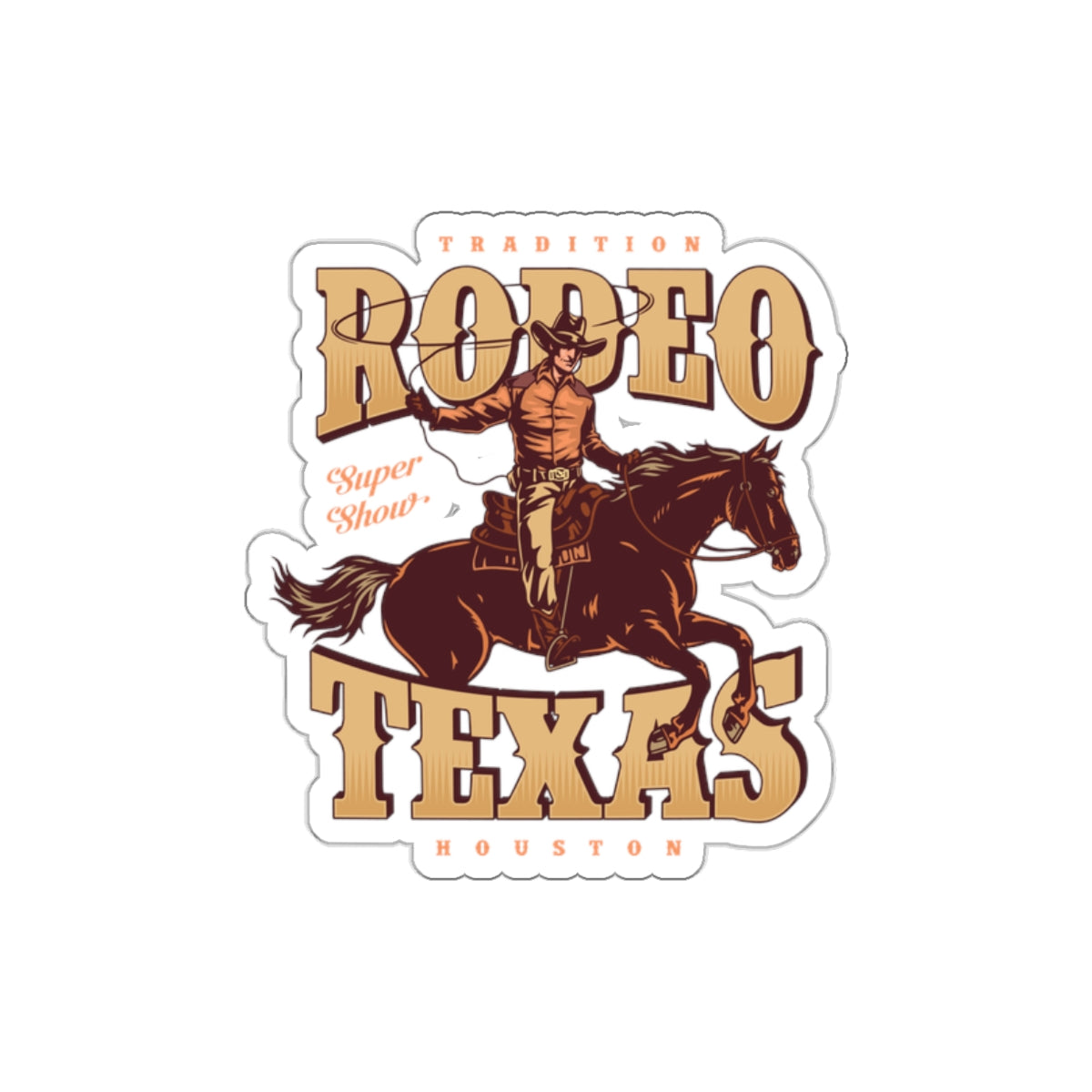 Die-cut stickers - Tradition Rodeo Super Show - Houston, Texas