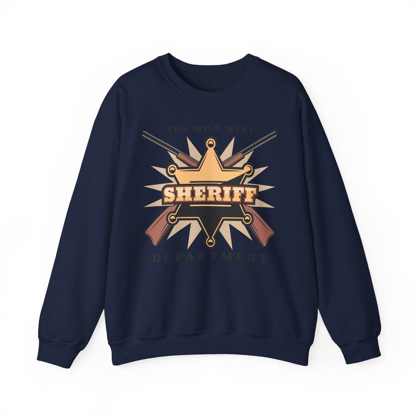 Crewneck Sweatshirt - Western Cowboy - The Wild West - Sheriff Department