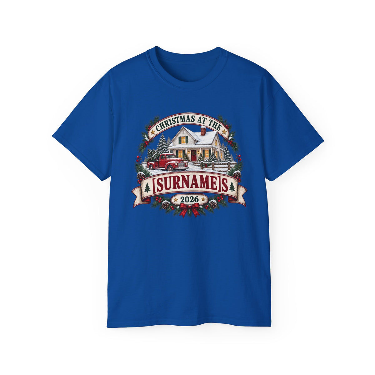 Unisex Ultra Cotton Tee - Vintage farmhouse Christmas 2026 - Free Customization