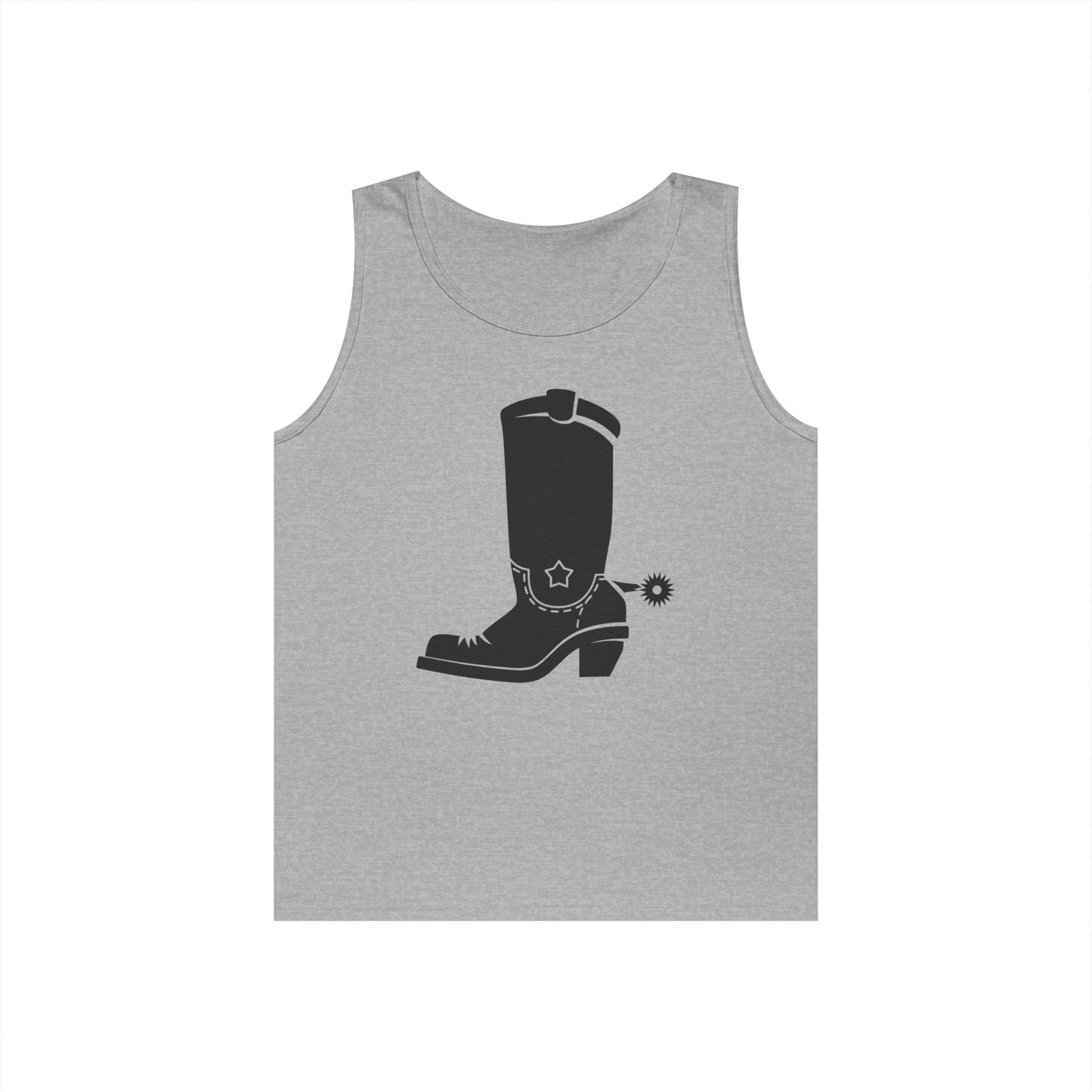 Unisex Heavy Cotton Tank Top - Western Boot with Spur X 300