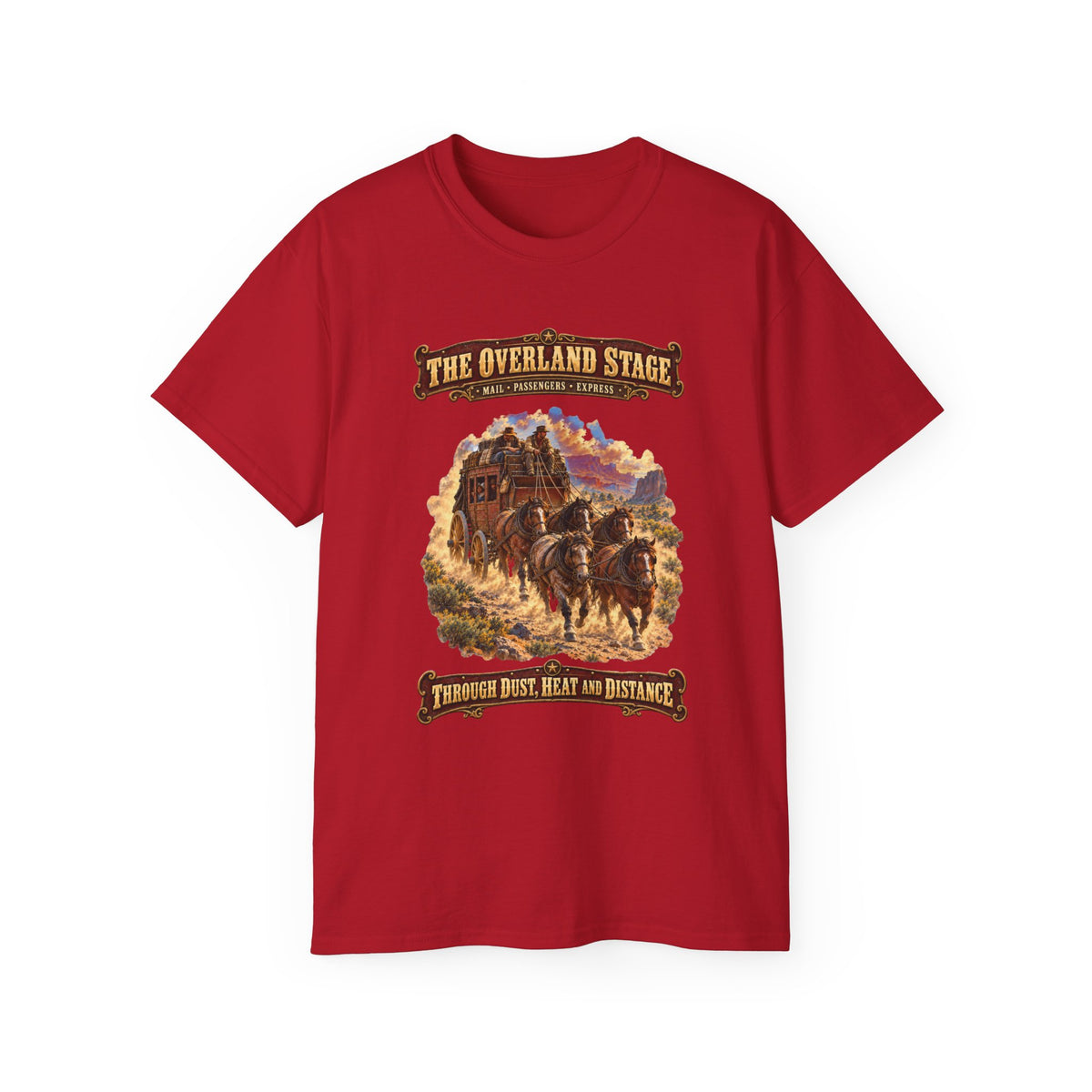 Unisex Ultra Cotton Tee - Overland Stage - Dusty Trails - 3D - Enhanced
