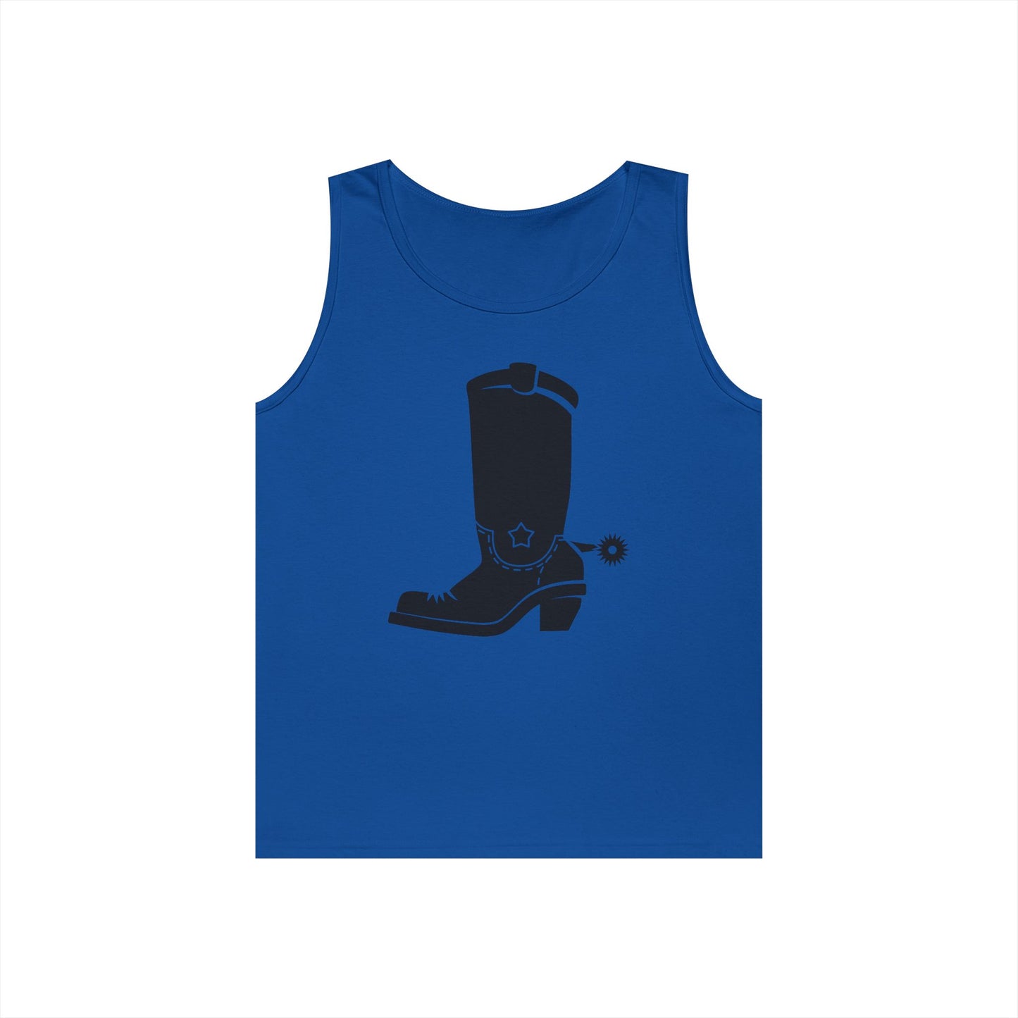 Unisex Heavy Cotton Tank Top - Western Boot with Spur X 300