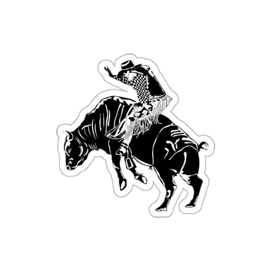 Die-cut stickers - Cowboy - Bull Rider - BW