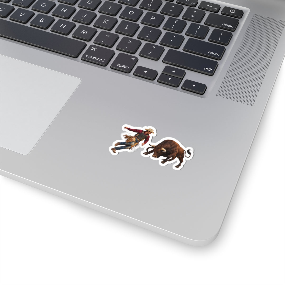 Kiss-Cut Stickers - Cowboys - Cowboy and Bull - Color - 3D Transparent