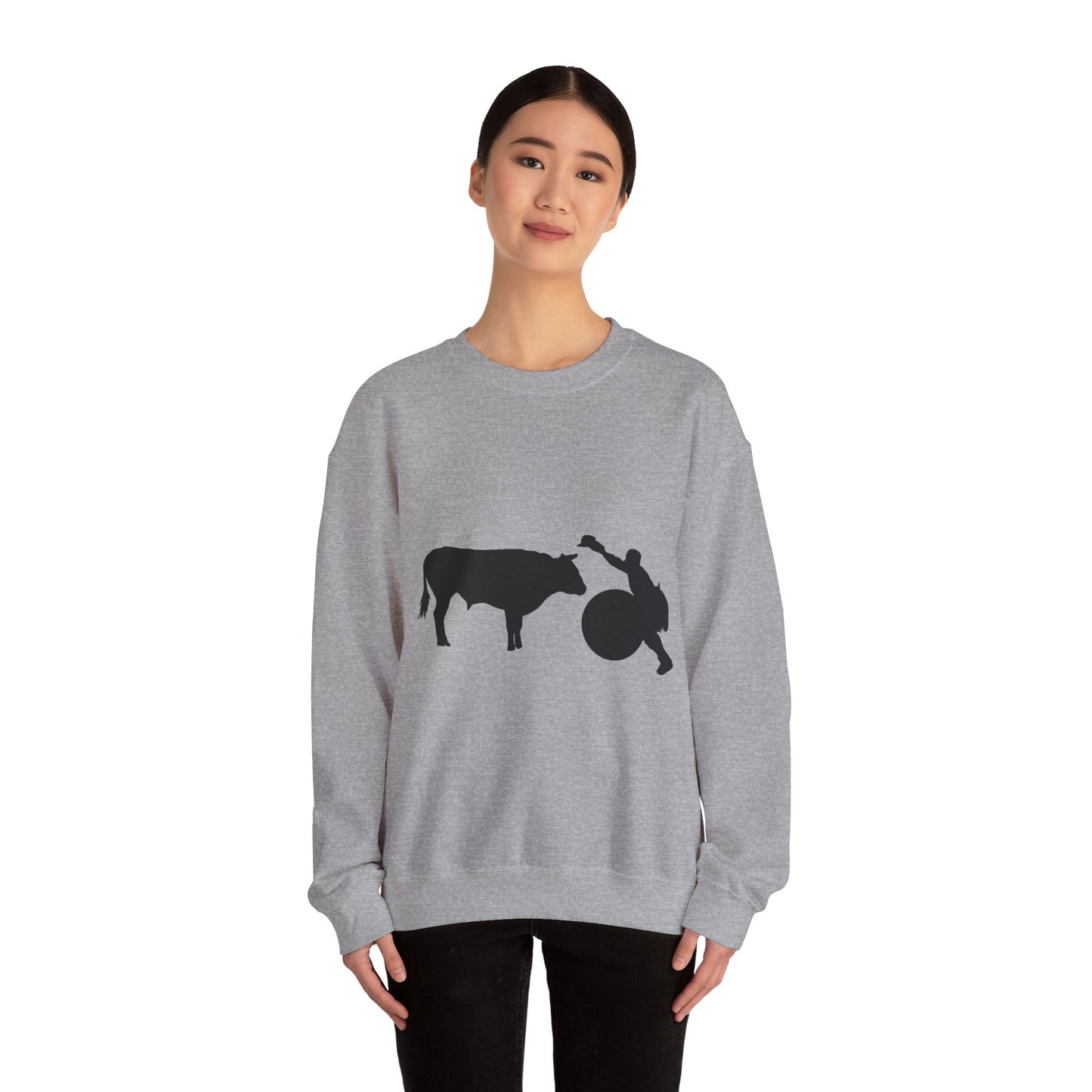 Crewneck Sweatshirt - Clown and Bull - Silhouette - V2