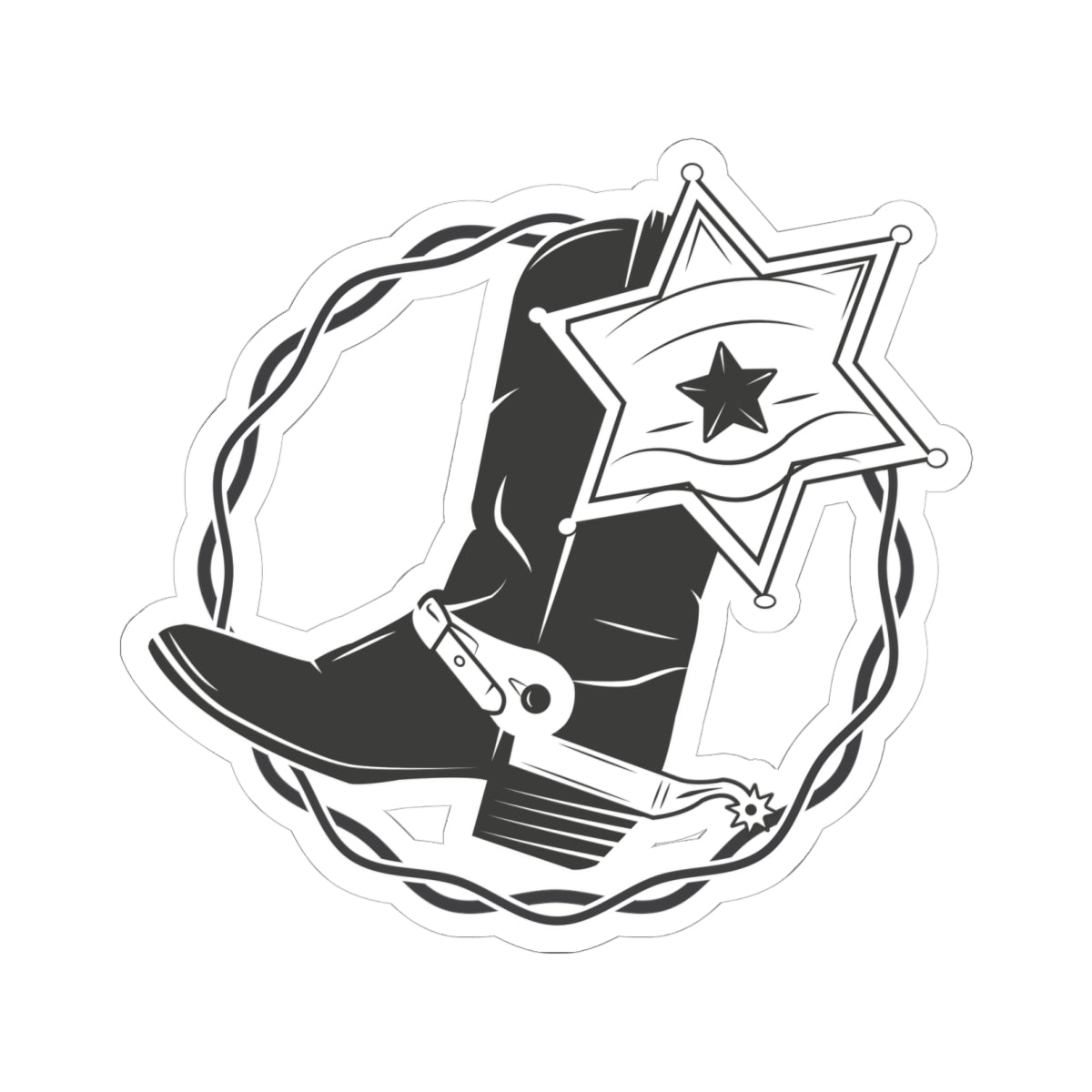 Kiss-Cut Stickers - Boots w Star