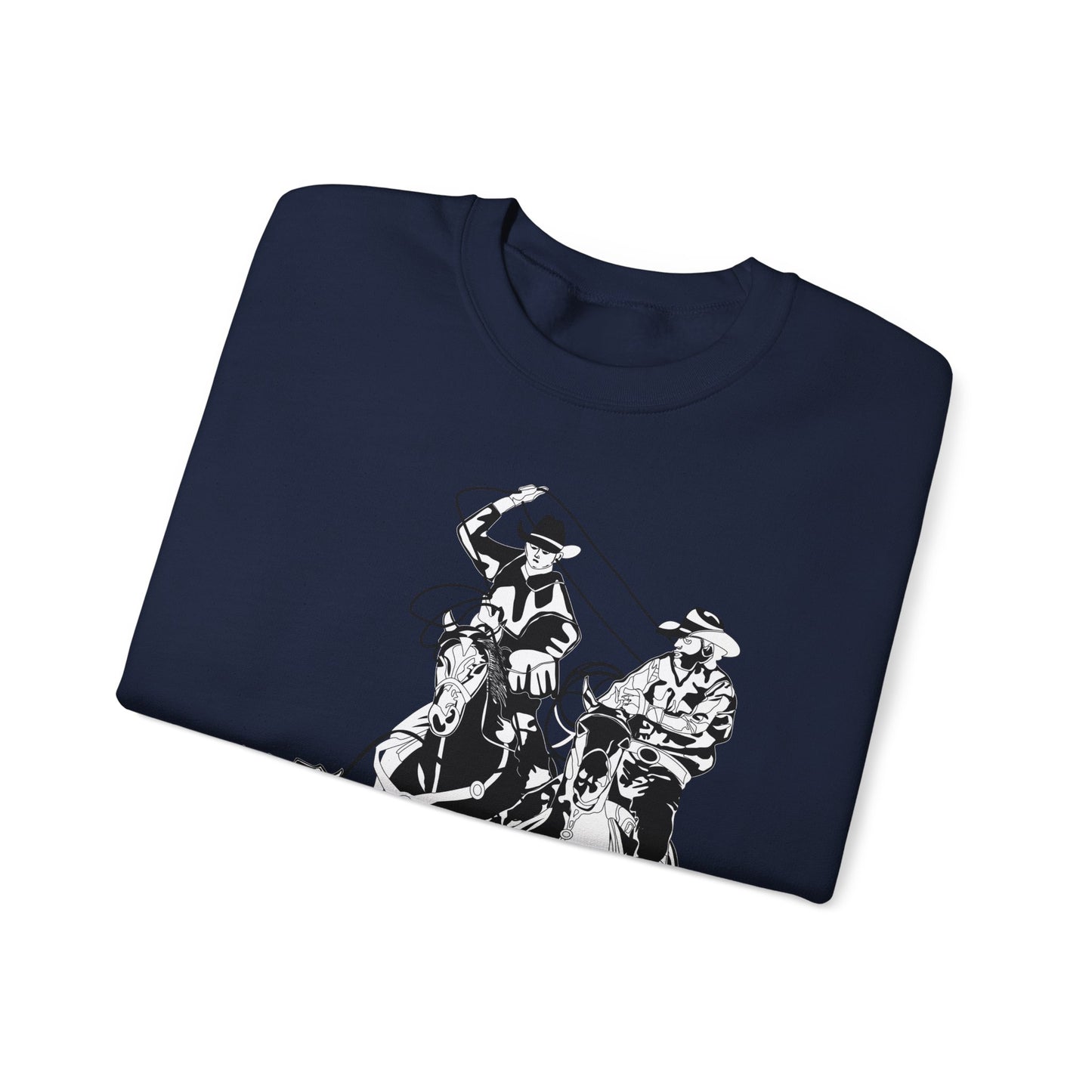 Crewneck Sweatshirt - California Rodeo - Salinas Team Roping - BW