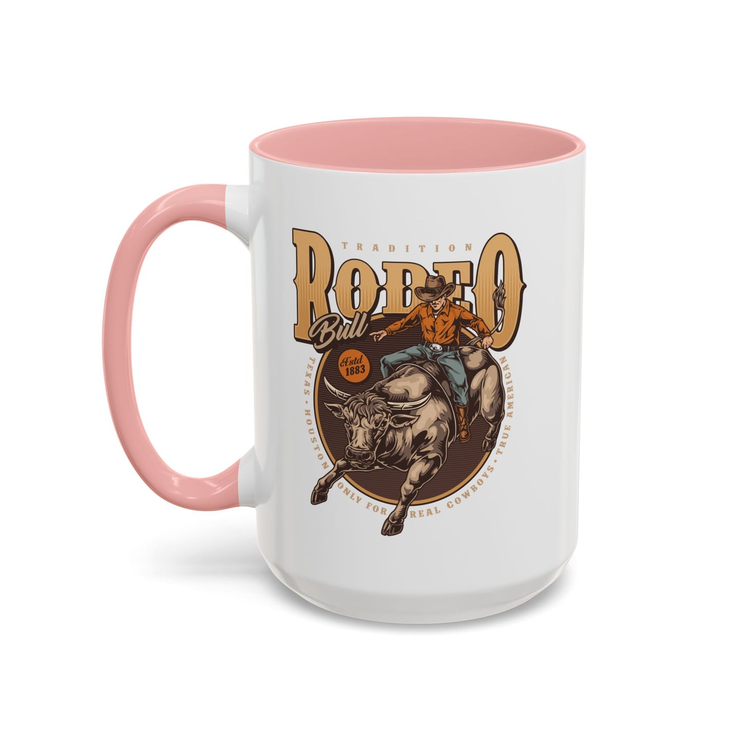 Accent Coffee Mug (11, 15oz) - Tradition Rodeo Bull - Real Cowboys