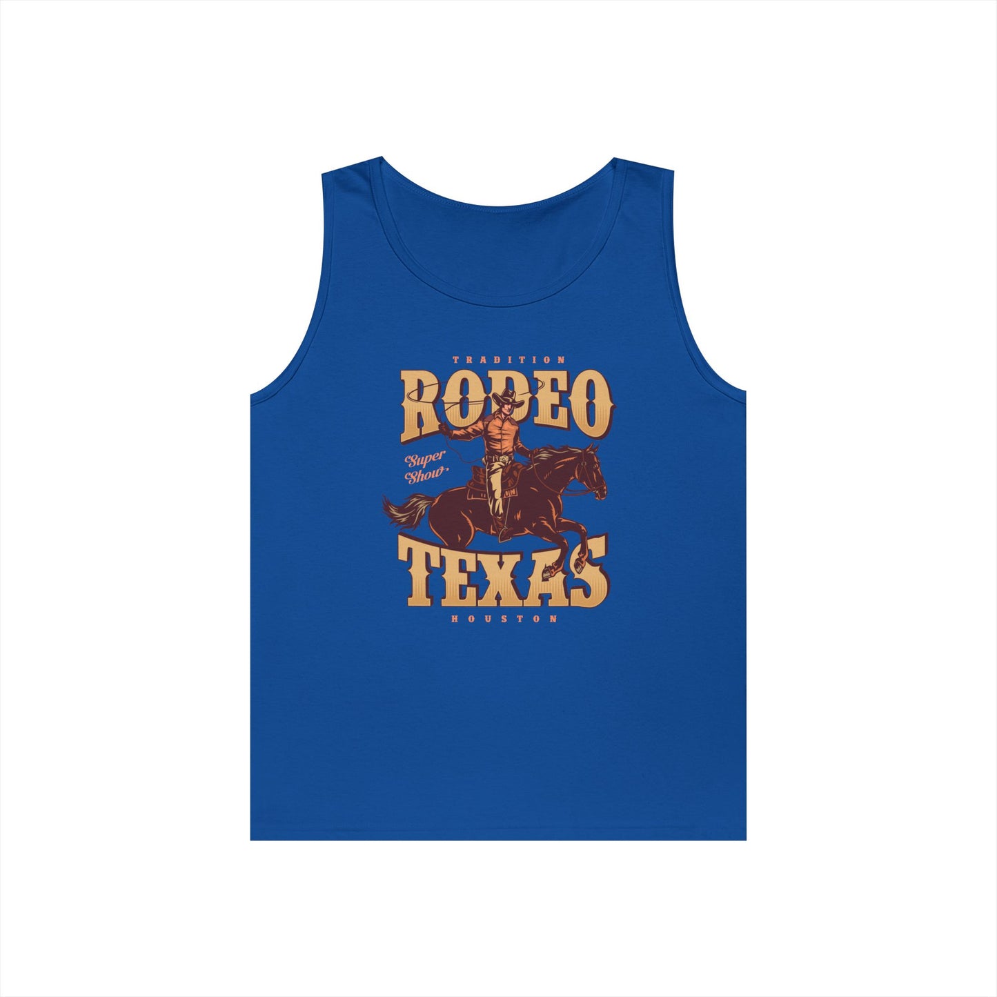 Unisex Heavy Cotton Tank Top - Tradition Rodeo Super Show - Houston, Texas