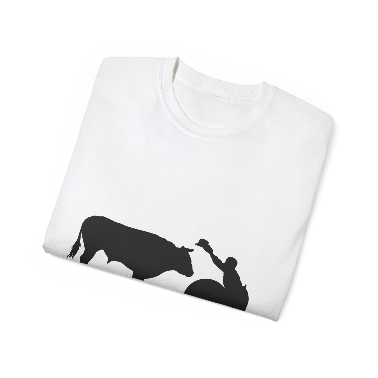 Unisex Ultra Cotton Tee - Clown and Bull - Silhouette - V2