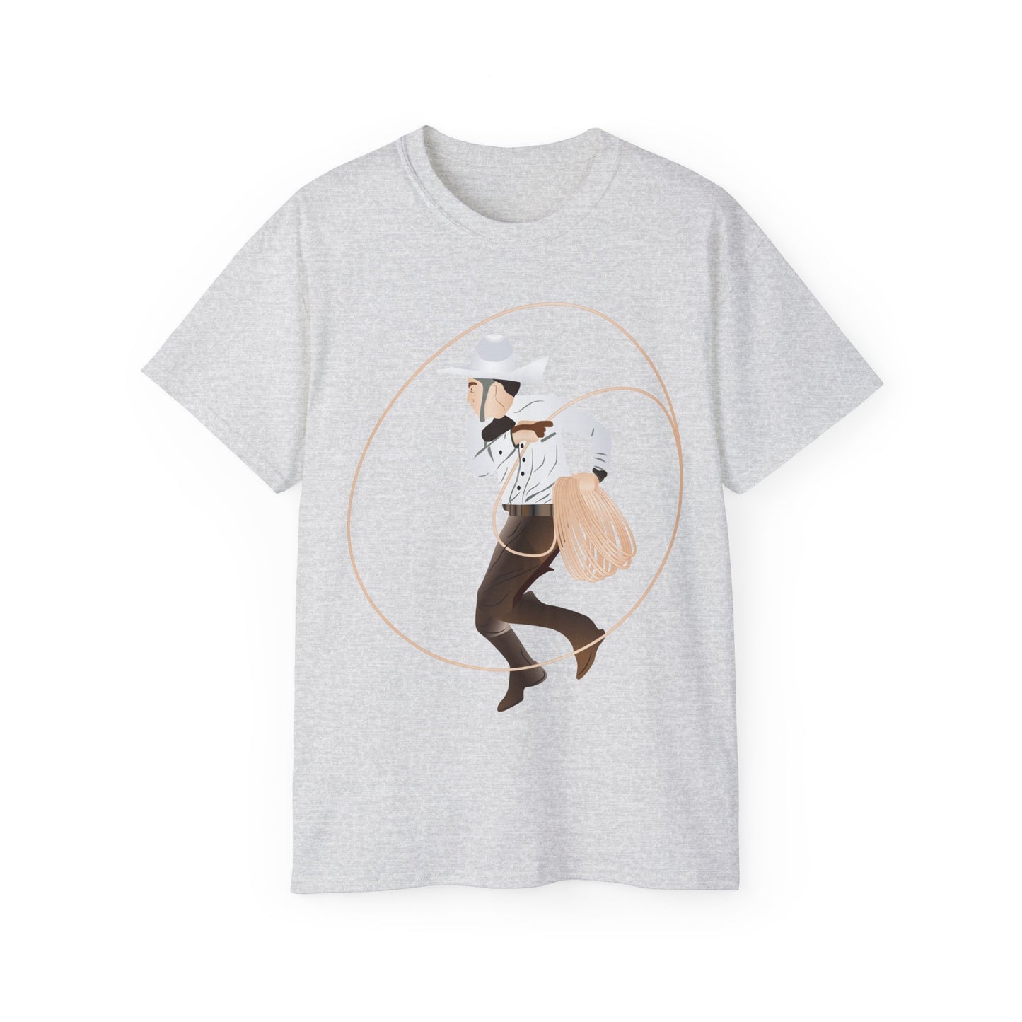 Unisex Ultra Cotton Tee - Rodeo - Mexican Cowboy - Lariat