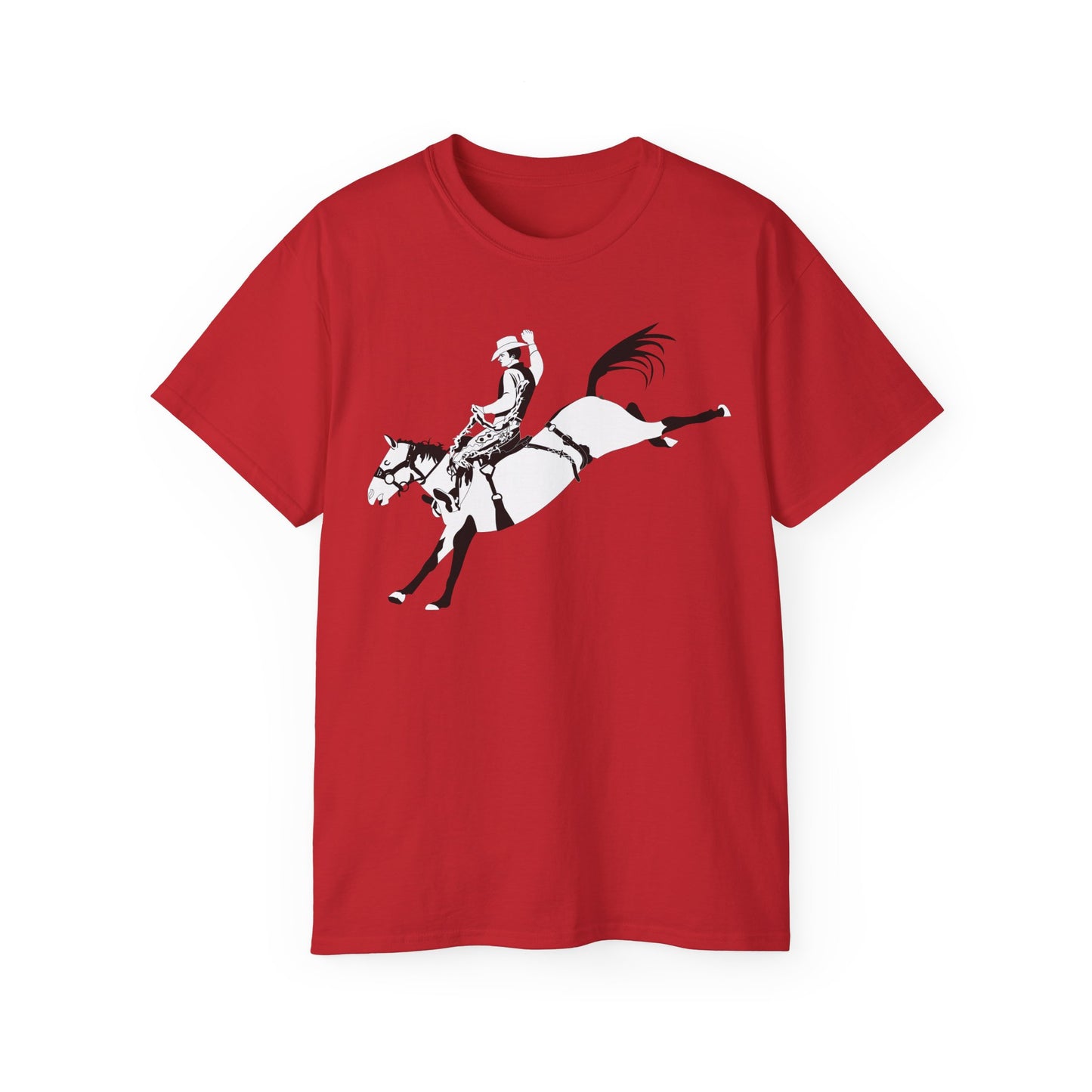 Unisex Ultra Cotton Tee - Cowboy - Bronco Buster - BW