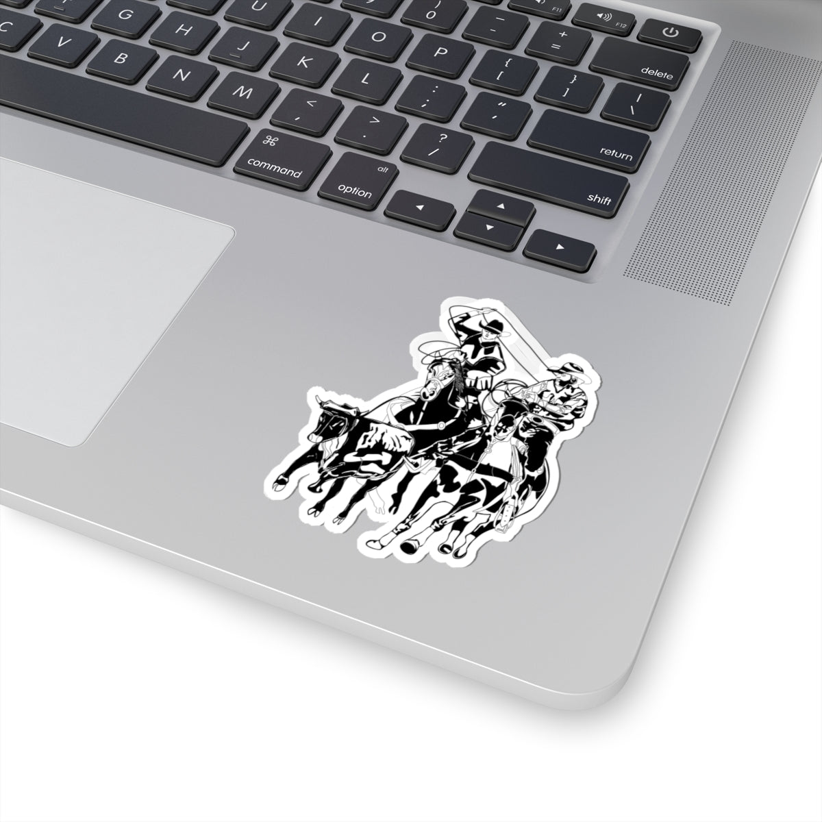 Kiss-Cut Stickers - California Rodeo - Salinas Team Roping - BW