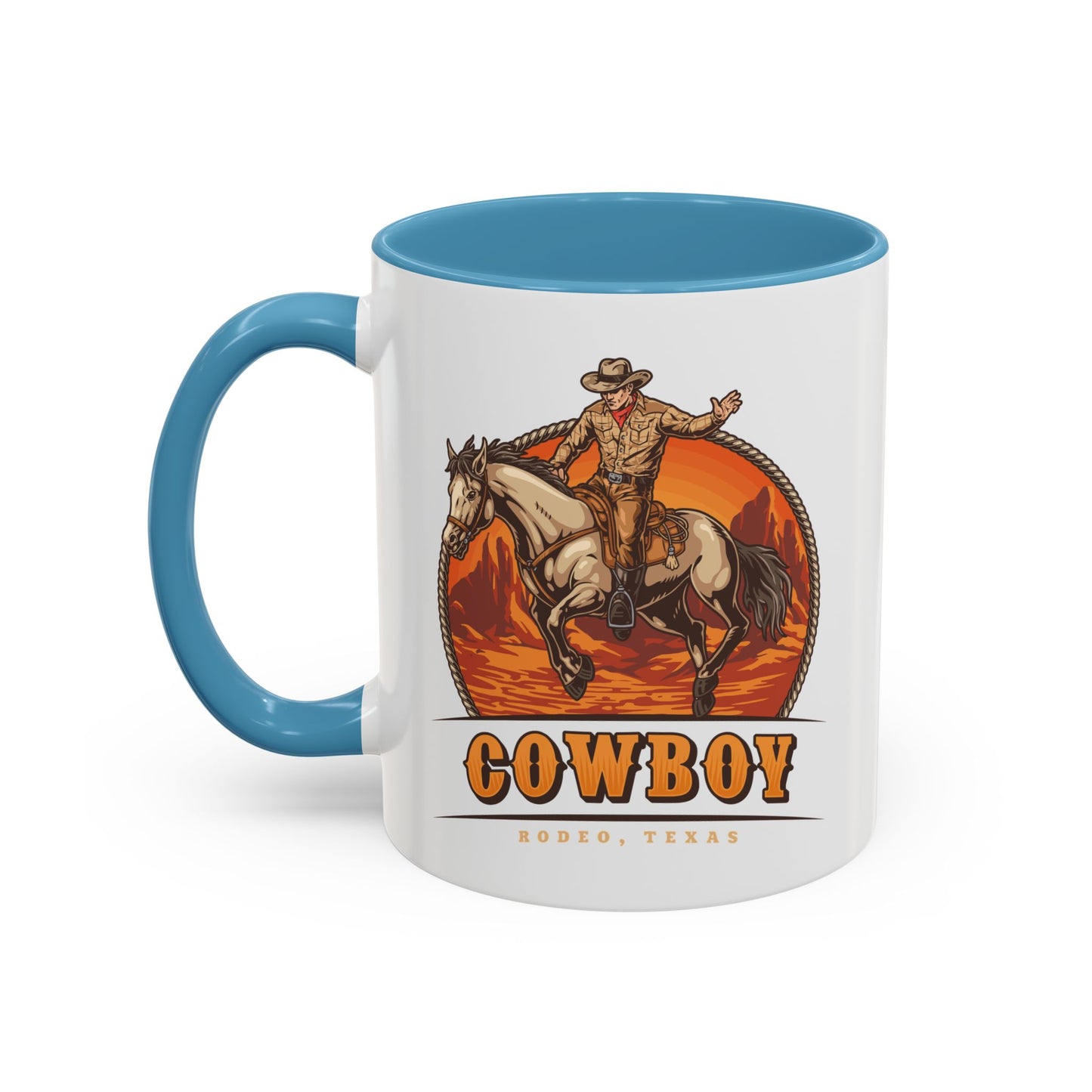 Accent Coffee Mug (11, 15oz) - Rodeo Cowboy - Texas