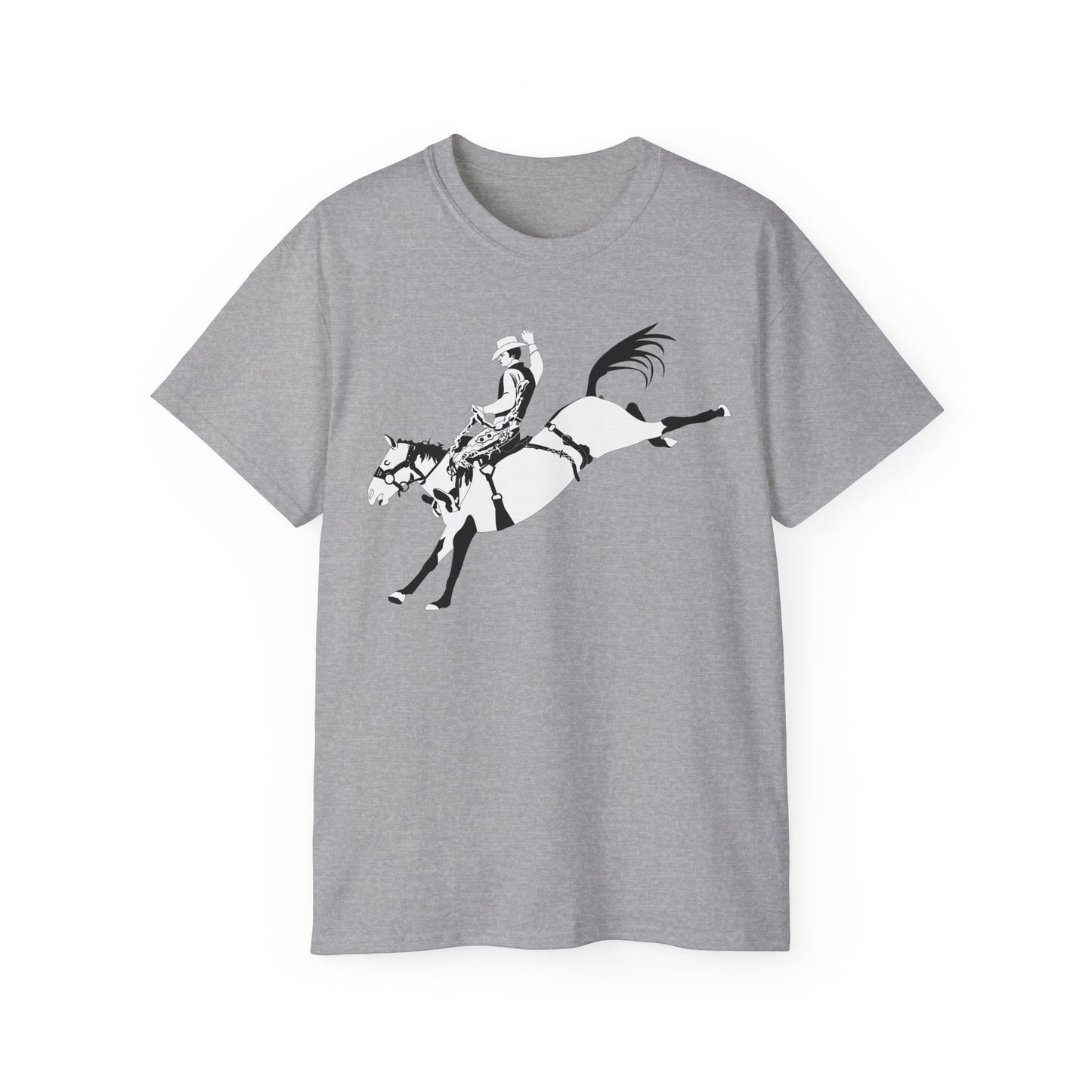 Unisex Ultra Cotton Tee - Cowboy - Bronco Buster - BW