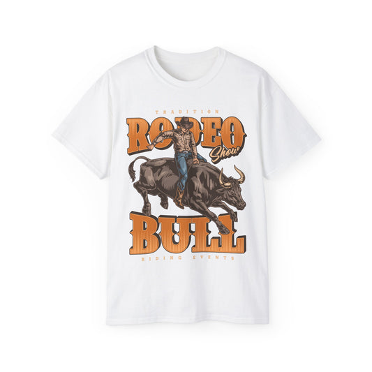 Unisex Ultra Cotton Tee - Tradition Rodeo Show - Bull Riding Events