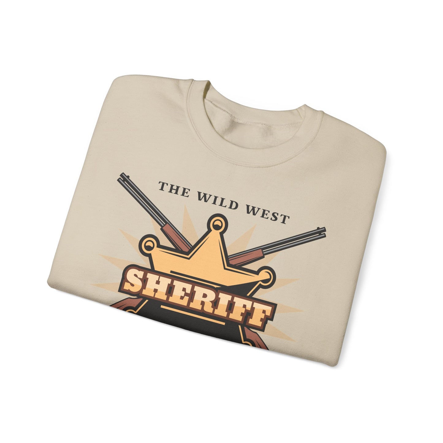 Crewneck Sweatshirt - Western Cowboy - The Wild West - Sheriff Department