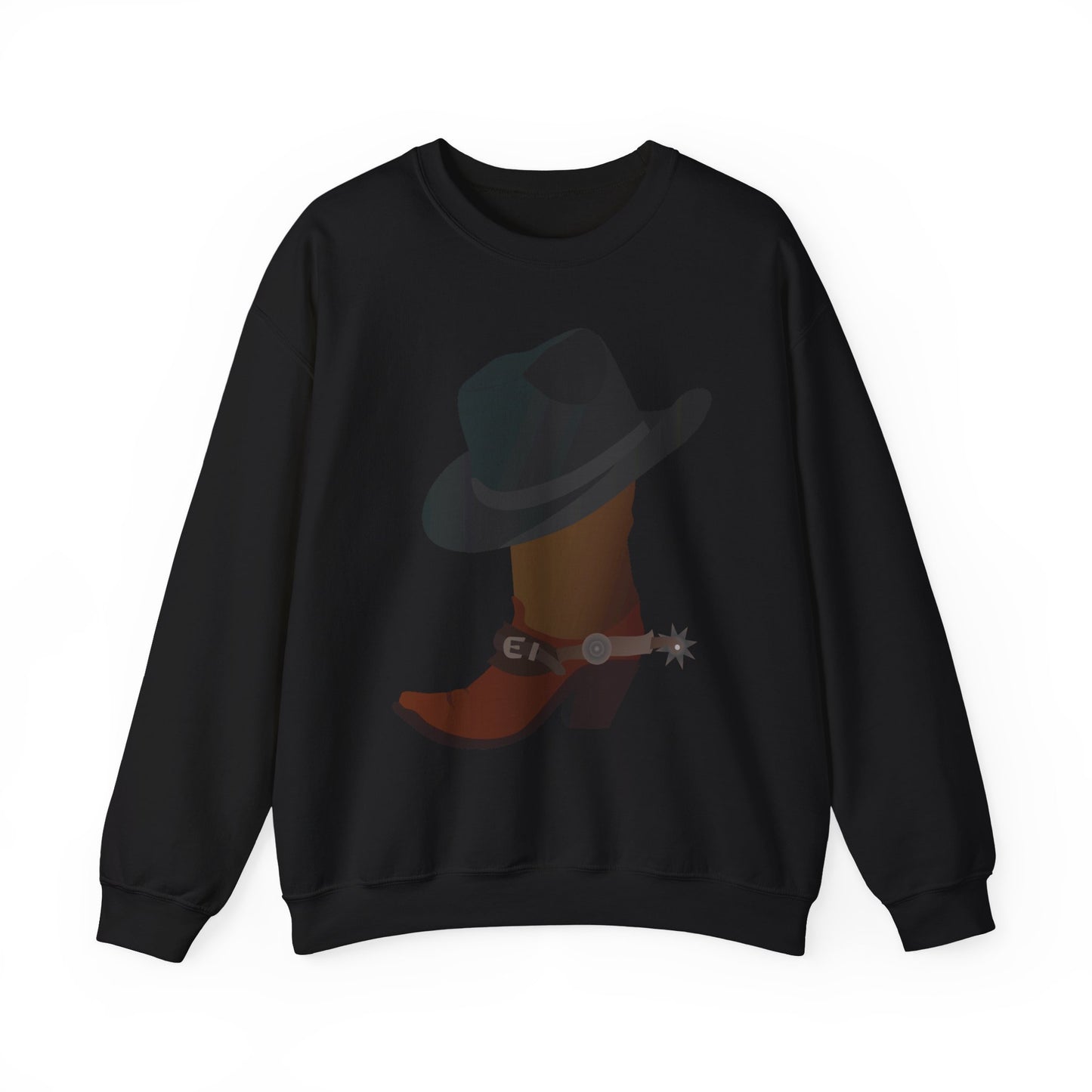 Crewneck Sweatshirt - Rodeo - Boots and Hat and Spurs