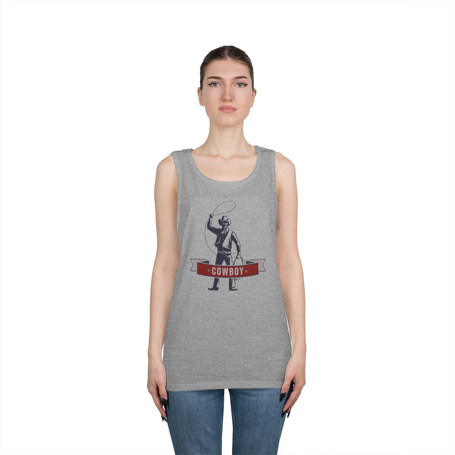 Unisex Heavy Cotton Tank Top - Cowboy - The Wild West