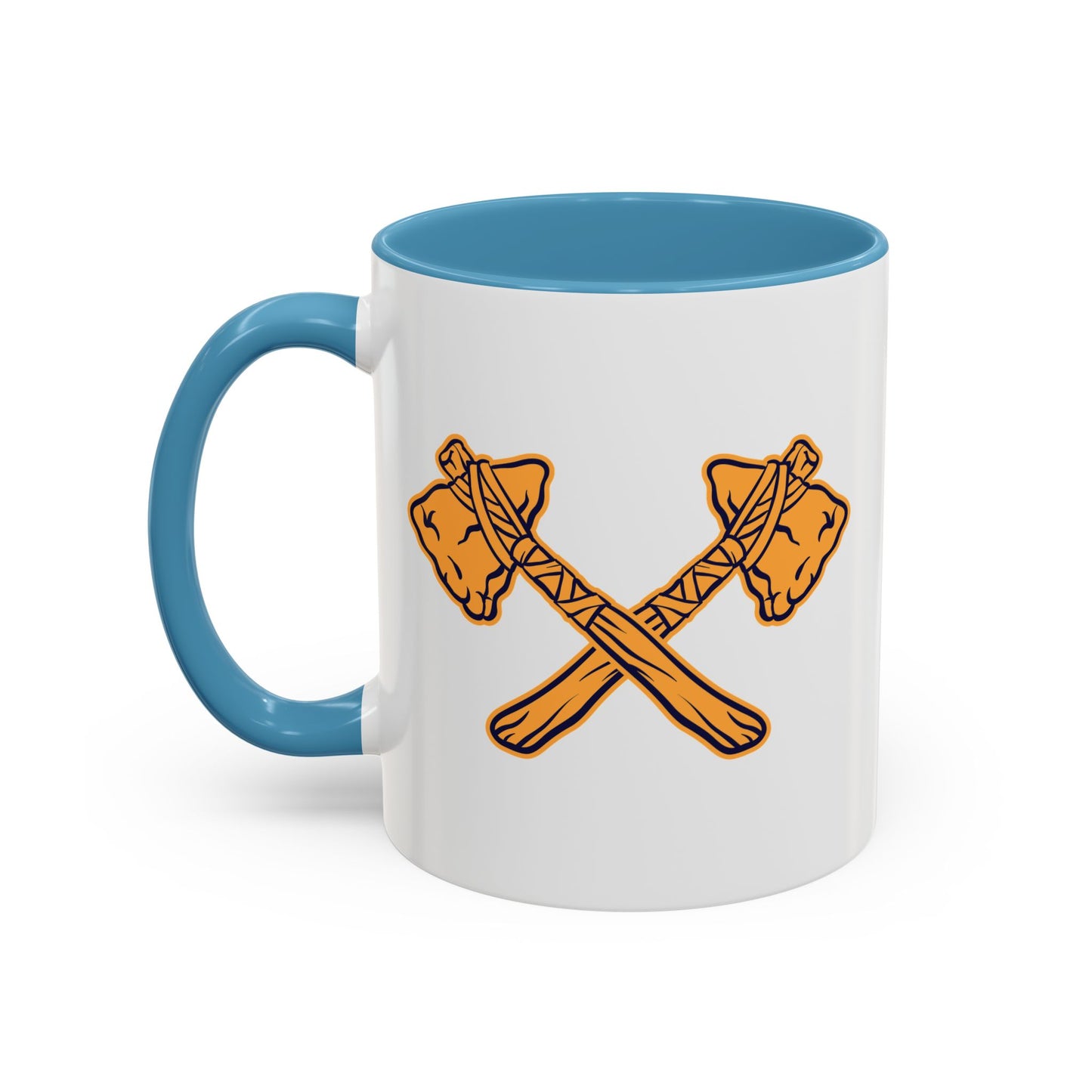 Accent Coffee Mug (11, 15oz) - Crossed Tomahawks