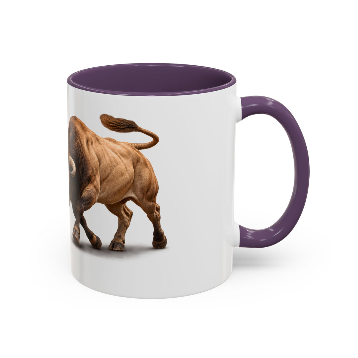Accent Coffee Mug (11, 15oz) - Rodeo - Bull and Clown - 3D