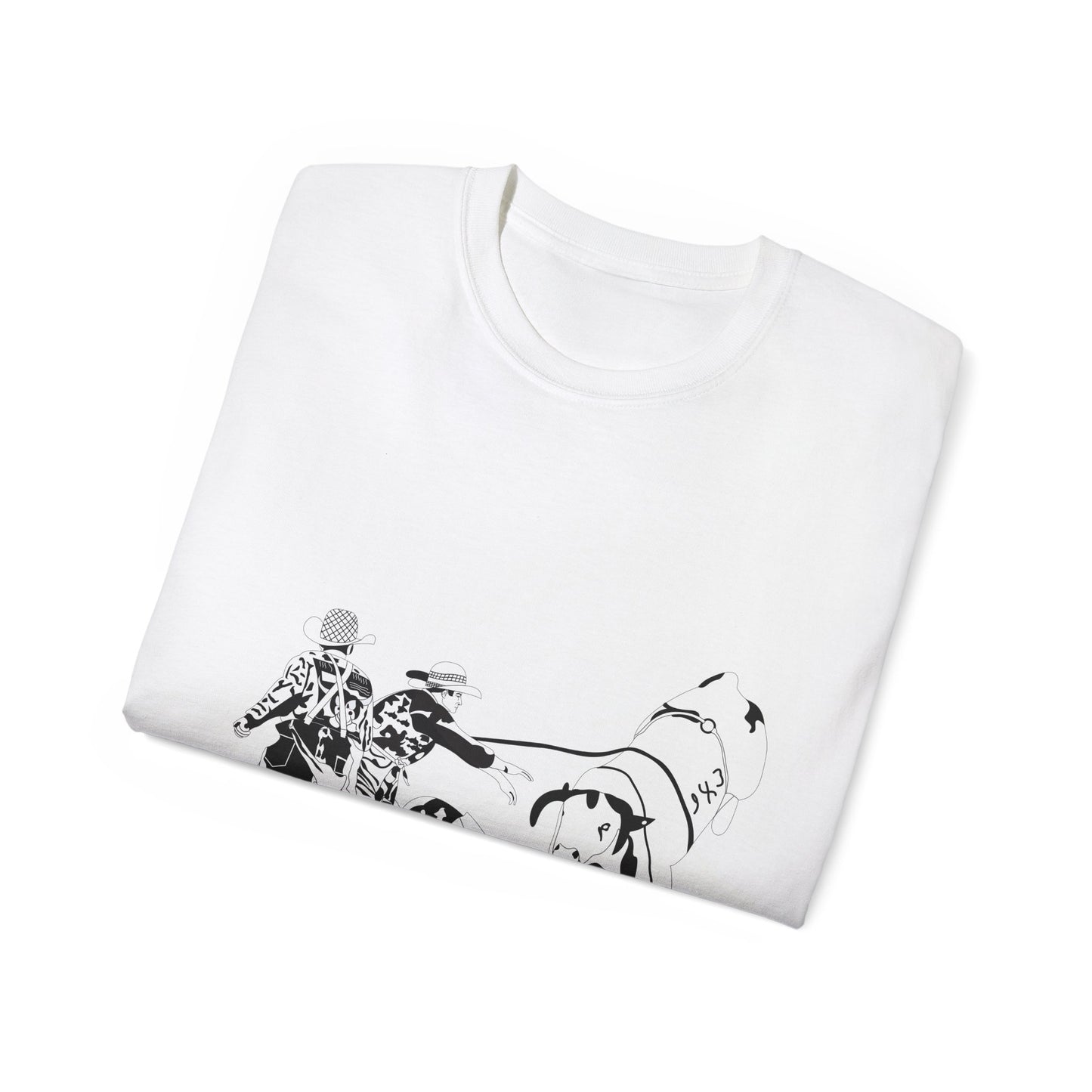 Unisex Ultra Cotton Tee - Clowns and Bull - BW