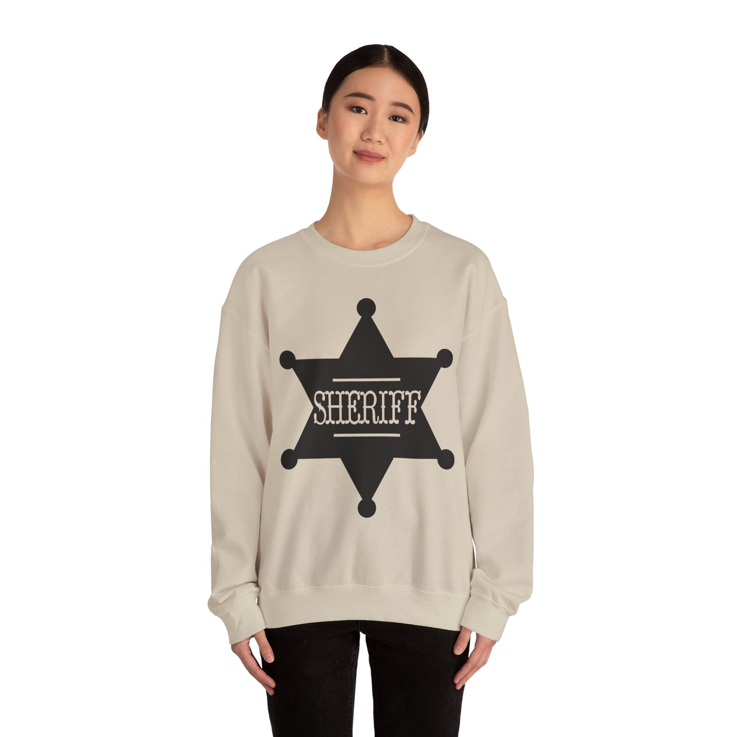 Crewneck Sweatshirt - Sheriff Badge w Txt Sheriff X 300