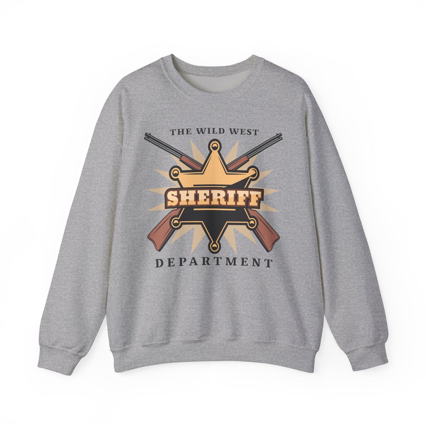 Crewneck Sweatshirt - Western Cowboy - The Wild West - Sheriff Department