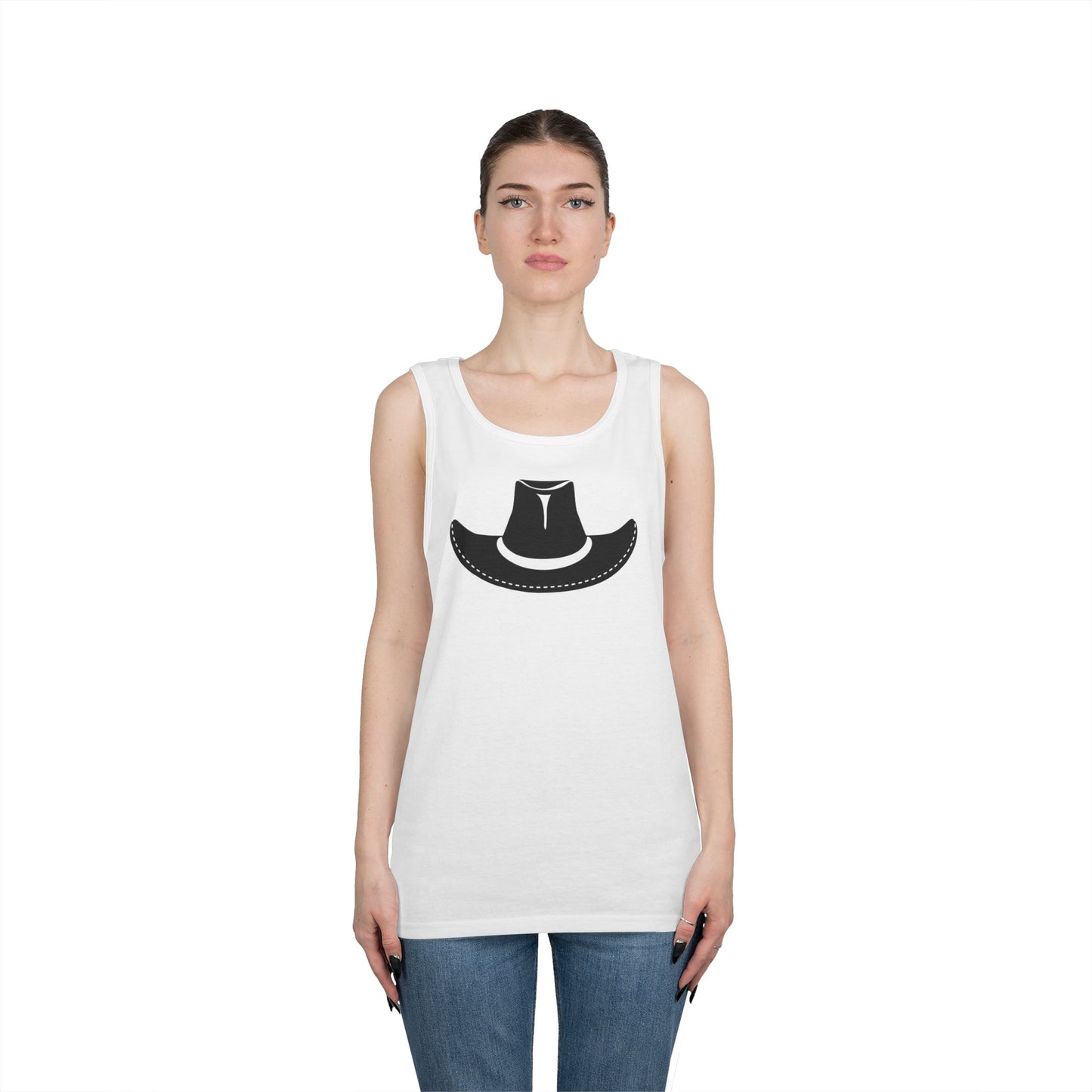 Unisex Heavy Cotton Tank Top - Cowboy Hat - Forward X 300